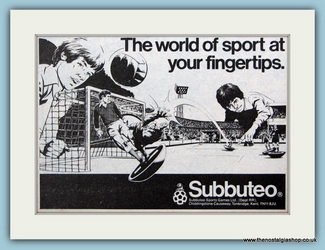 Subbuteo Sports Original Advert 1980 (ref AD6410)