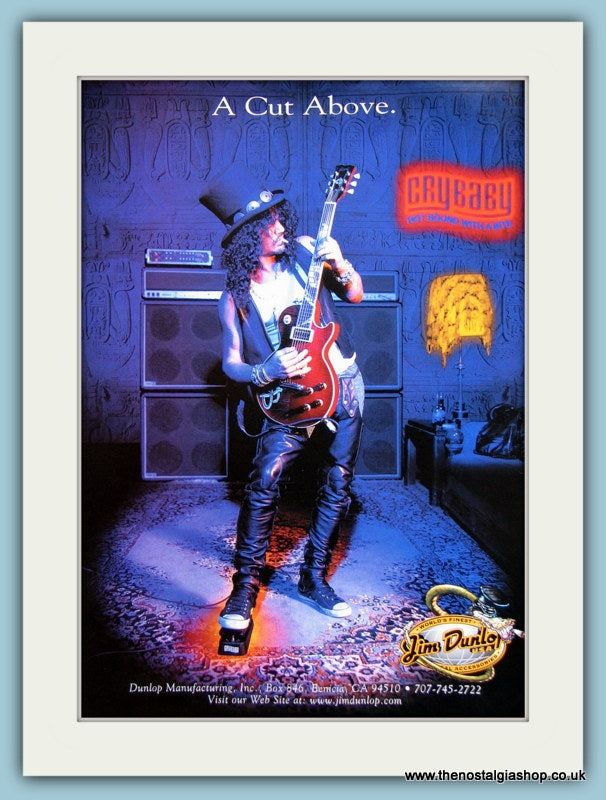 Jim Dunlop Accessories Featuring Slash. Original Advert 2002 (ref AD2352)