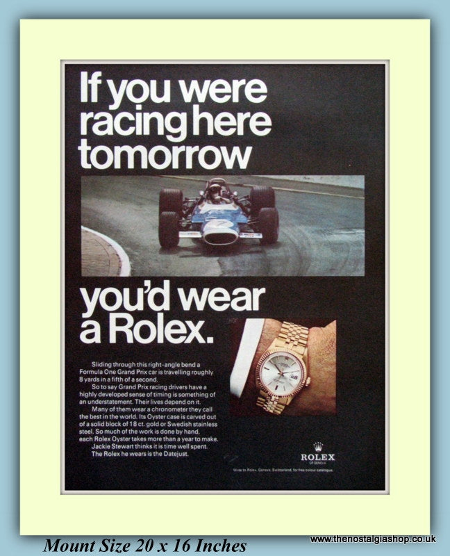 Rolex Chronometer Grand Prix Original Advert 1969 (ref AD9376)