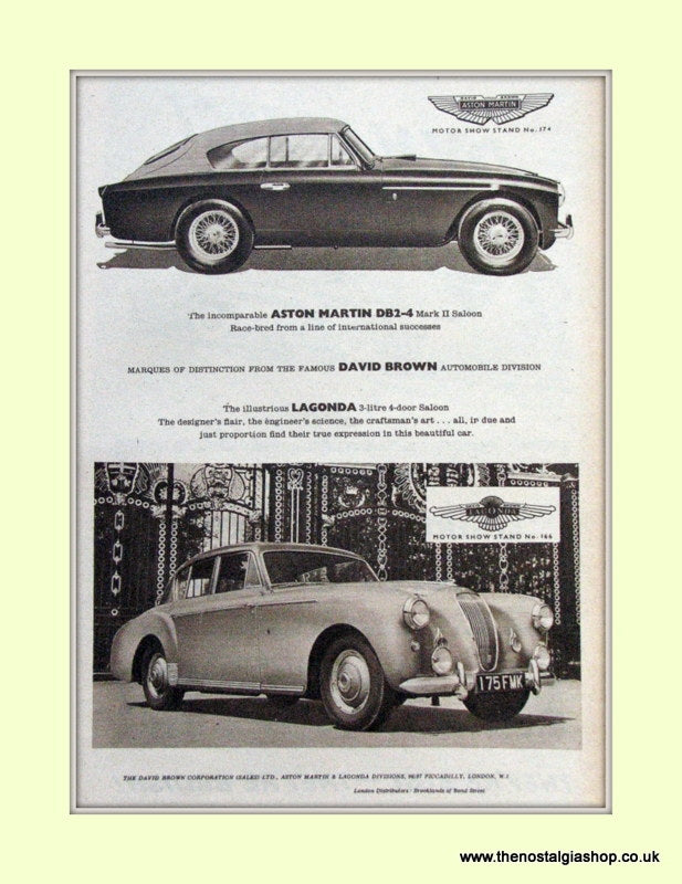 Aston Martin DB2-4 Original Advert 1956 (ref AD6700)