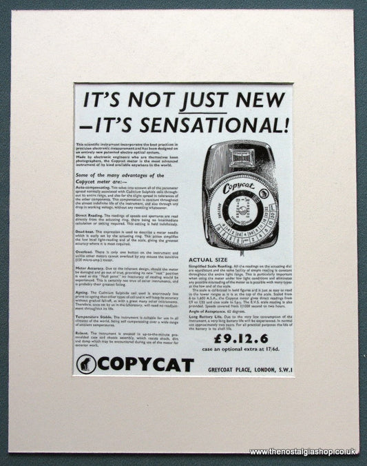 Copycat Meter 1963 Original Advert (ref AD1088)