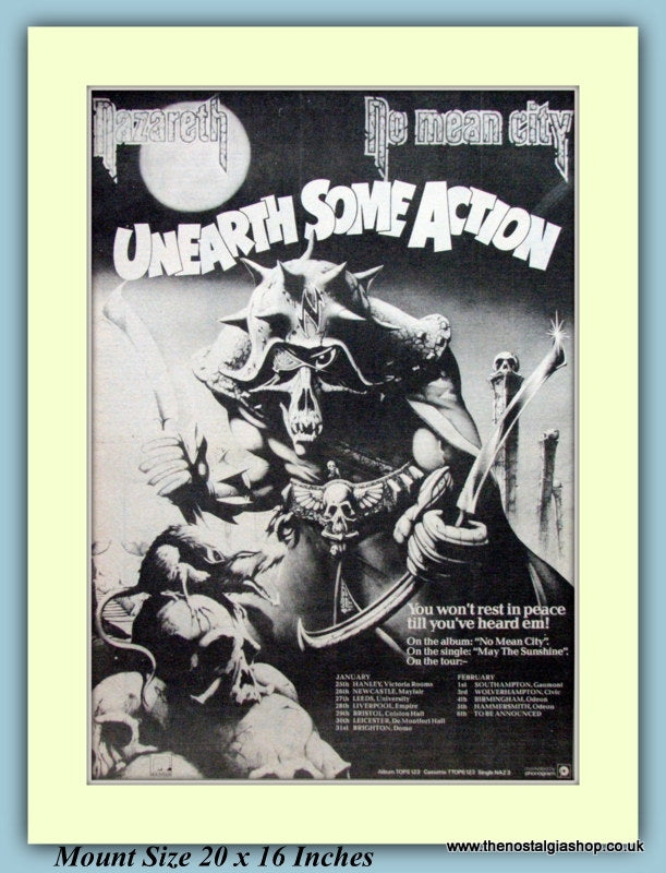 Nazareth Unearth Some Action Original Advert 1979 (ref AD9290)