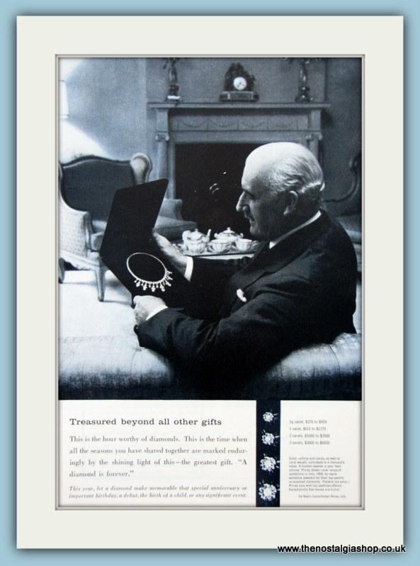 De Beers Diamonds Set Of 4 Original Adverts 1958, 1959 & 1961 (ref AD6181
