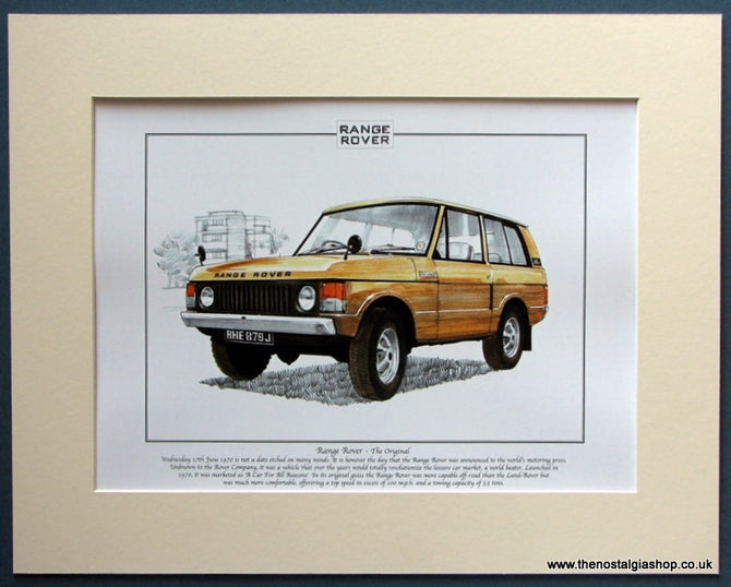 Range Rover - The Original. Mounted Print (ref PR3087)