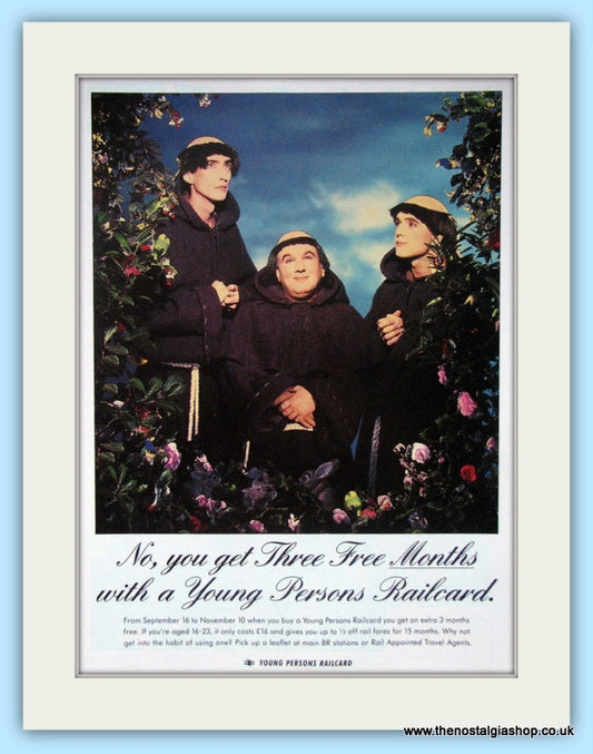 Young Persons Railcard Original Advert 1990 (ref AD6564)