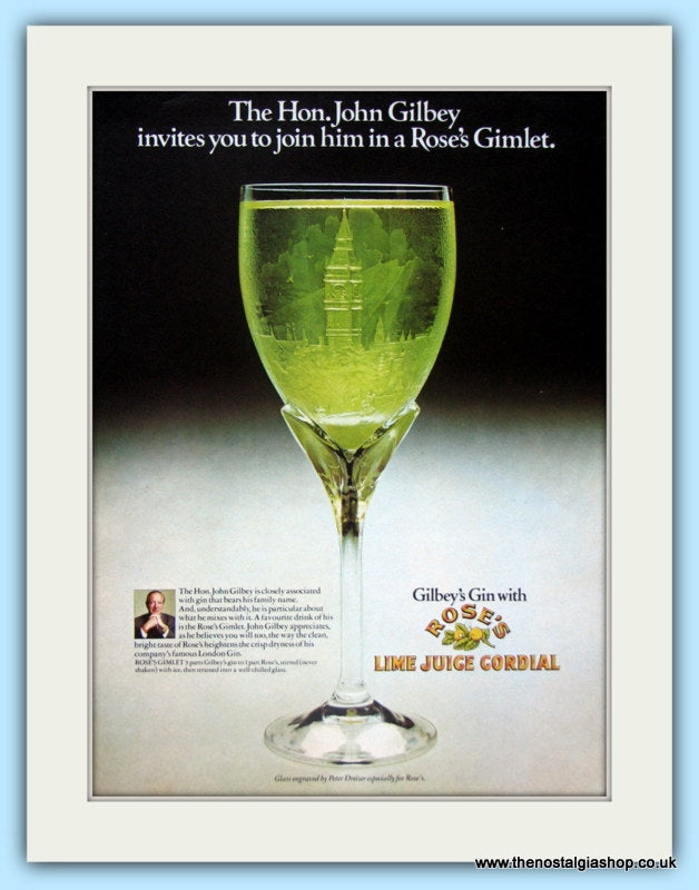 Rose's Lime Juice. Original Advert 1975 (ref AD4865)