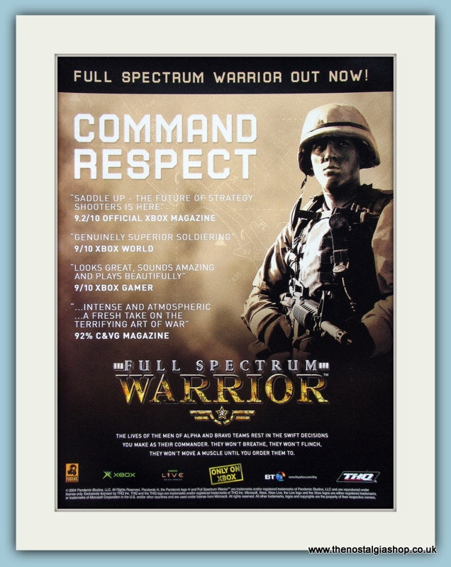 Full Spectrum Warrior Original Advert 2004 (ref AD4018)