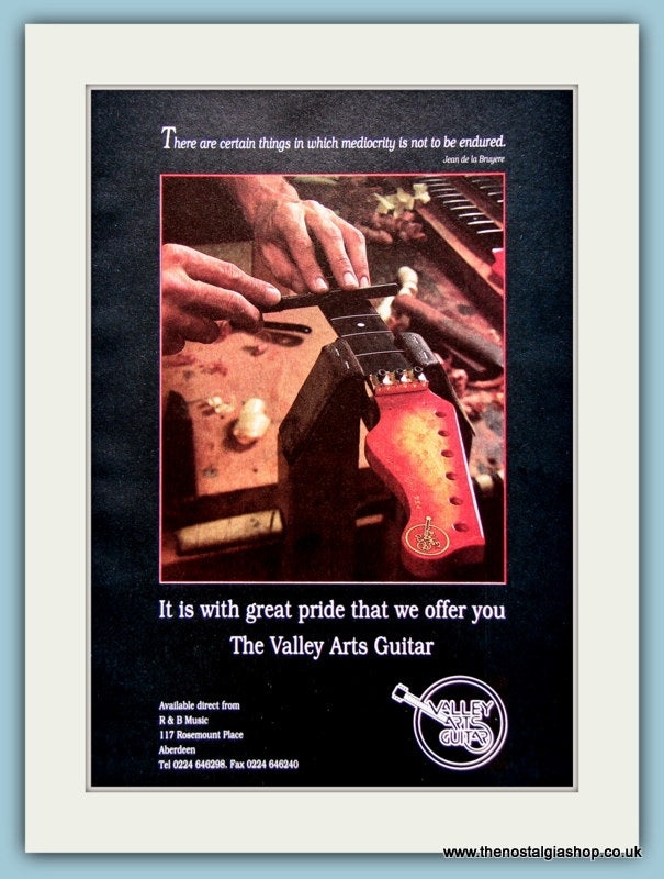Valley Arts Guitar. Original Advert 1990 (ref AD2682)