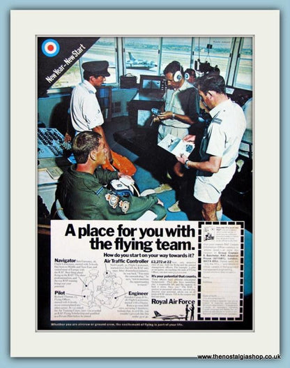 R.A.F Aerocrats The Flying Team Set Of 3 Original Adverts 1970, 1971 & 1972 (ref AD6308)