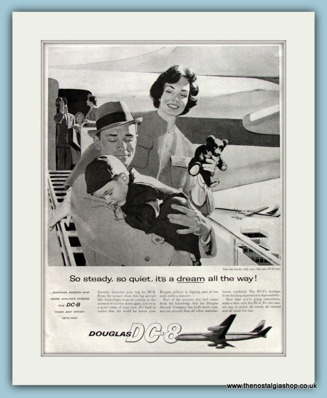 Douglas DC-8 Original Advert 1960 (ref AD8270)