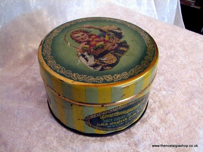 Wilkin's Greensleeves Fruit Bon Bons. Vintage Tin (ref nos052)