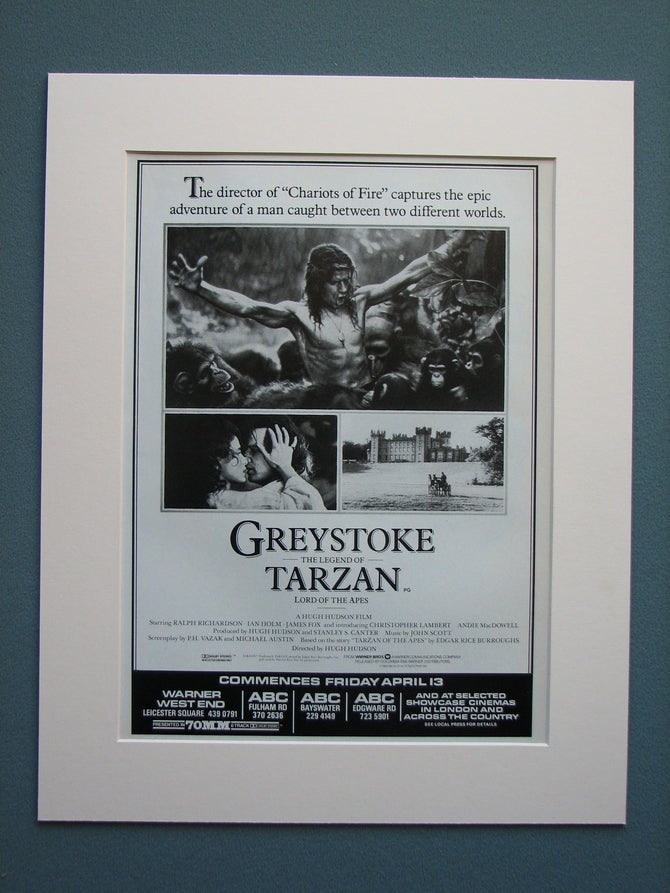 Greystoke The Legend of Tarzan 1984 Original advert (ref AD548)