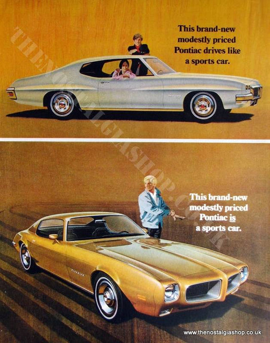 Pontiac Firebird & Tempest T 37. Original Advert 1970 (ref AD4036)