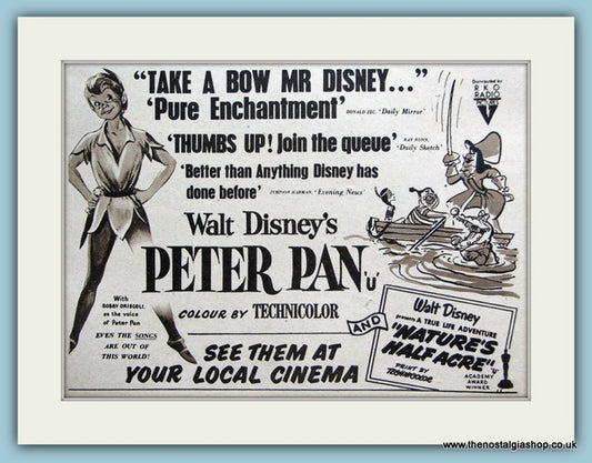 Peter Pan, Walt Disney's, 1953 Original Advert (ref AD3218)