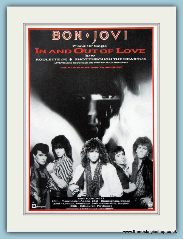Bon Jovi, In And Out Of Love 1995 Original Advert (ref AD3279)