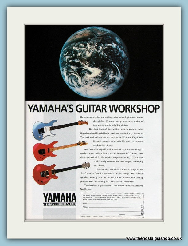 Yamaha's Guitar Workshop Original Advert 1990 (ref AD2206)