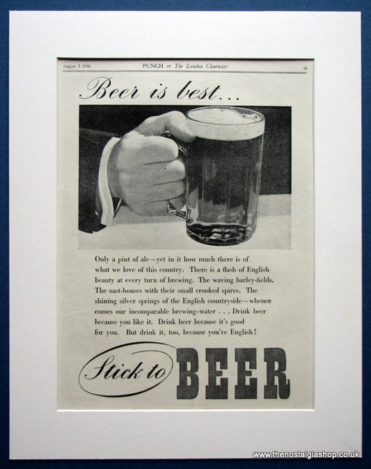 Beer 1938 Original Advert (ref AD997)