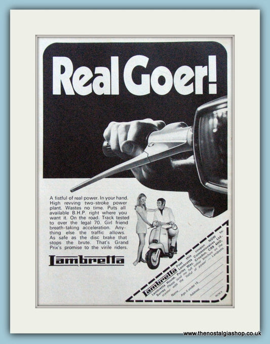 Lambretta, Real Goer! 1970 Original Advert (ref AD4071)