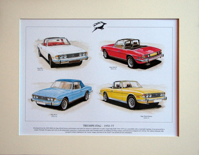 Triumph Stag  1970 - 77  Mounted print