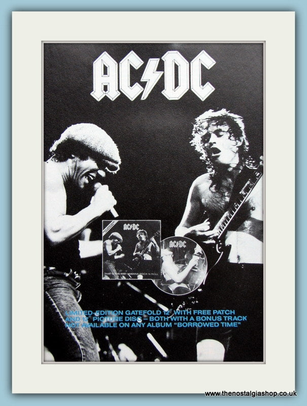 AC DC That's The Way I Wanna Rock N Roll. Original Advert 1988 (ref AD3102)