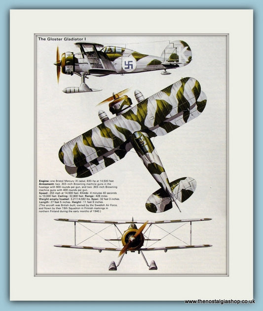 Gloster Gladiator 1 Print (ref PR517)