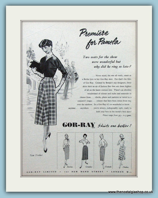 Gor-Ray Skirts. Original Advert 1955 (ref AD4303)