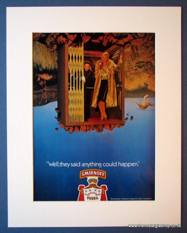 Smirnoff "Anything Could Happen" Australia. Set of 2 Original adverts 1980 (ref AD1210)