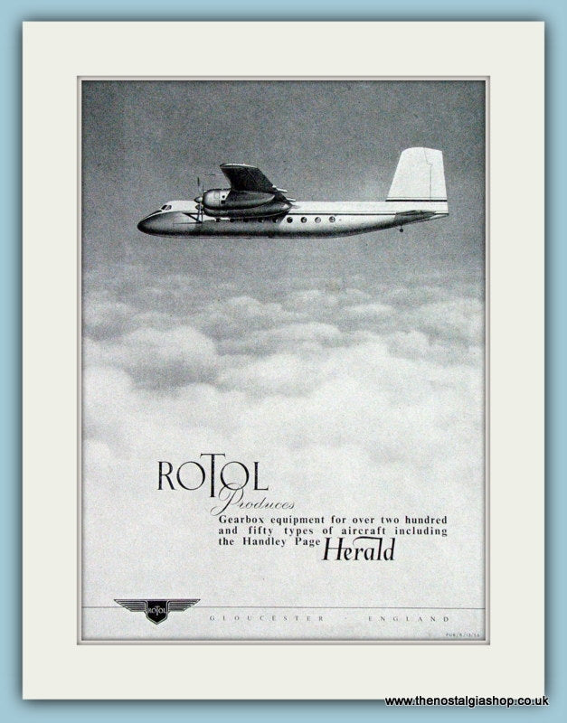 Handley Page Herald Rotol 1956 Original Advert (ref AD4266)