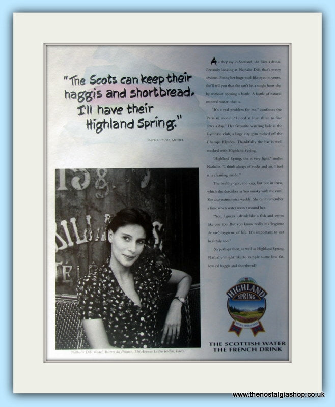 Highland Spring Water Original Advert 1996 (ref AD4931) – The Nostalgia ...