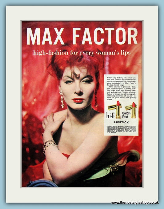 Max Factor Lipstick. Original Advert 1959 (ref AD3609)