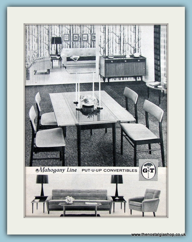 G & T Mahogany Line Original Advert 1959 (ref AD2434)