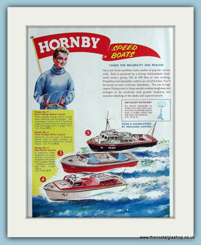 Hornby Speed Boats 1962 Original Advert (ref AD2852)