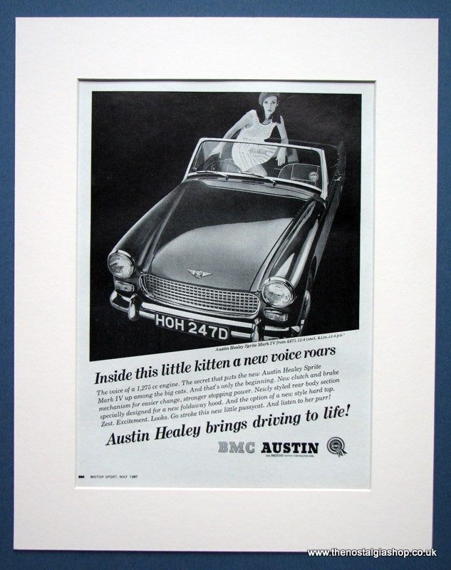 Austin Healey Sprite Mk IV. Original advert 1967 (ref AD1382)
