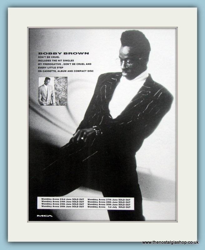 Bobby Brown Don't Be Cruel Set Of 2 Original Music Adverts 1988 (ref AD3454)