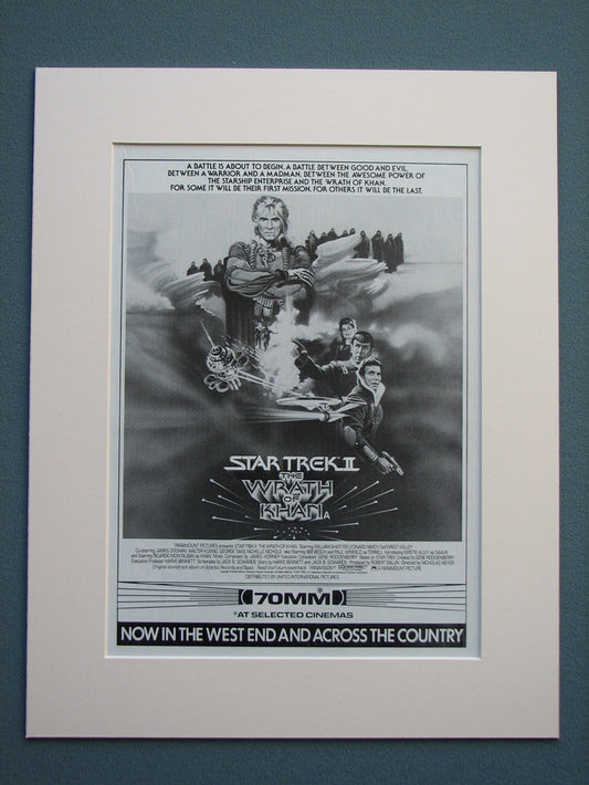 Star Trek II The Wrath Of Khan Original Advert 1982 (ref AD587)
