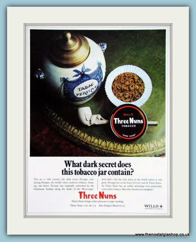 Bell's Three Nuns Tobacco Original Advert 1968 (ref AD6012)