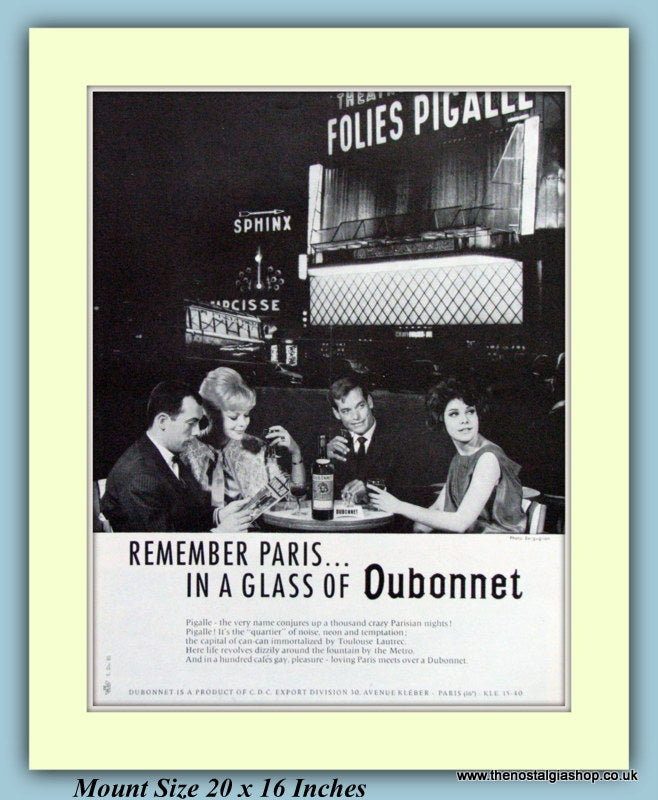 Dubonnet Drink Original Advert 1961 (ref AD9353)