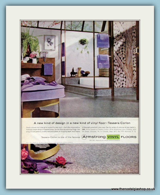 Armstrong Vinyl Floors. Original Advert 1960 (ref AD8290)
