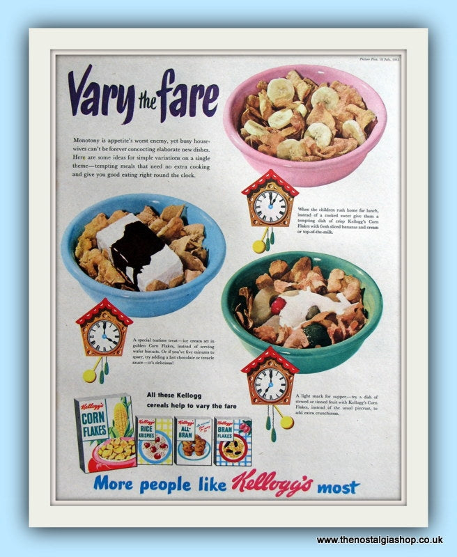 Kellogg's Range. Original Advert 1953 (ref AD8060)