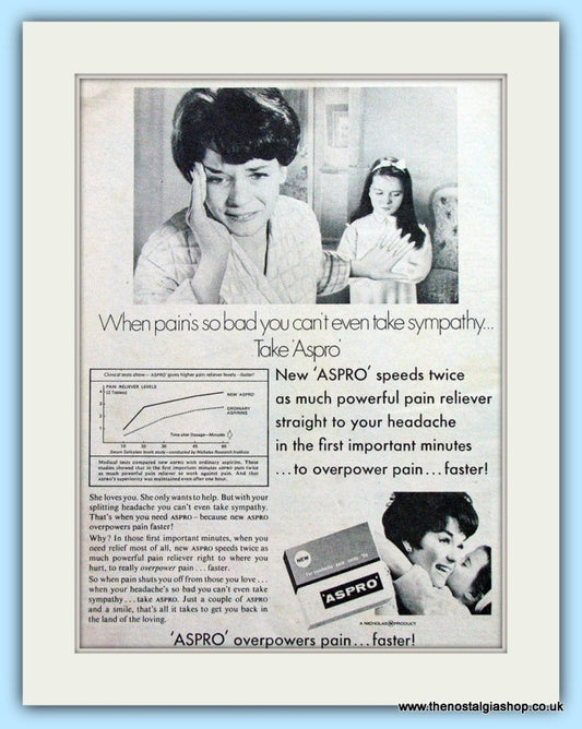 Aspro Pain Killer Original Advert 1967 (ref AD4909)