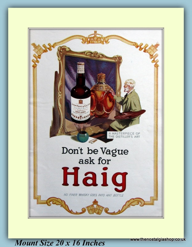 Haig Scotch Whisky Original Advert 1937 (ref AD9413)