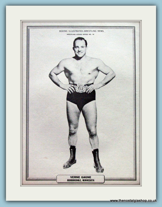 Verne Gagne. Vintage Wrestling Print. 1960 (ref AD5032)