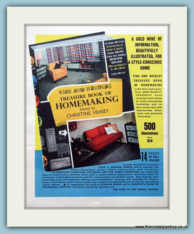 Pins And Needles Homemaking Book Original Advert 1960'S (ref AD4565)