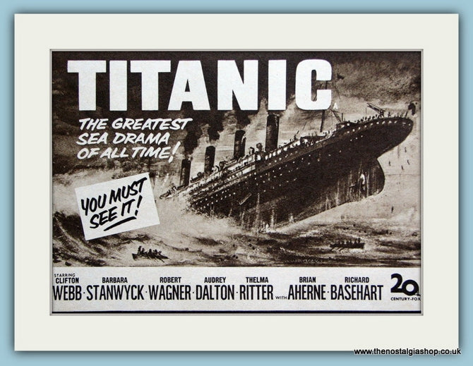 Titanic starring Clifton Webb, 1953 Original Advert (ref AD3216)