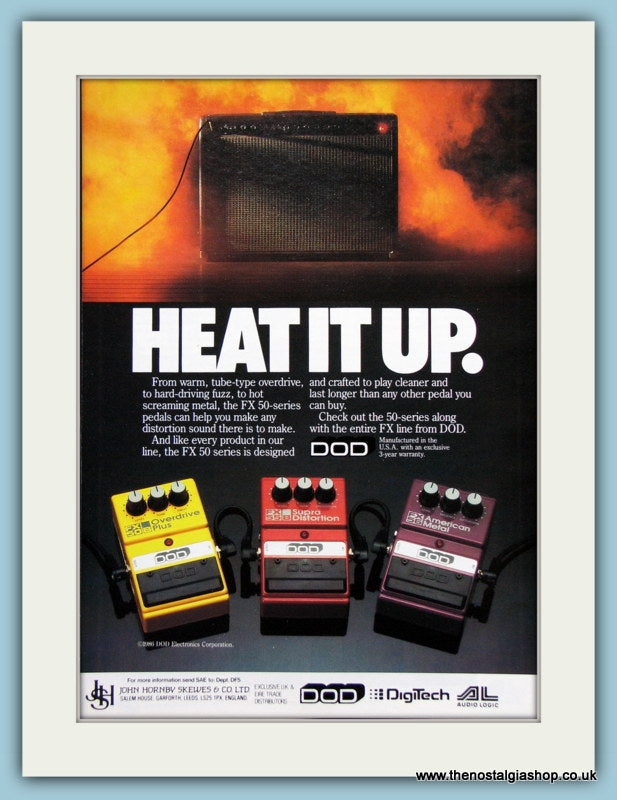 DOD Digitech Pedal Original Advert 1989 (ref AD2736)