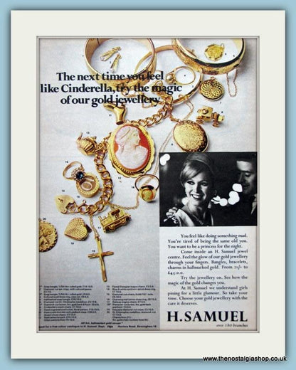 H.Samuel Jewellers Set Of 2 Original Adverts 1967 & 1976 (ref AD6255)