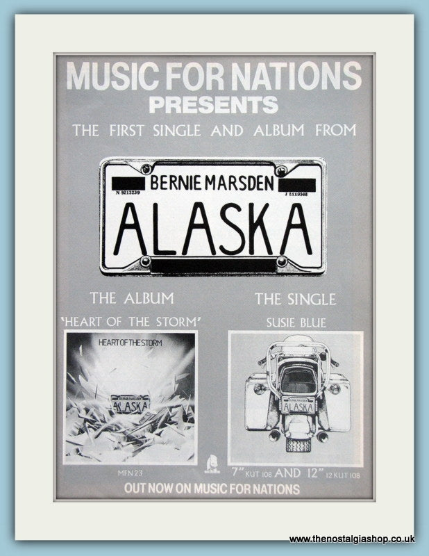 Bernie Marsden - Alaska 1984 Original Advert (ref AD3291)