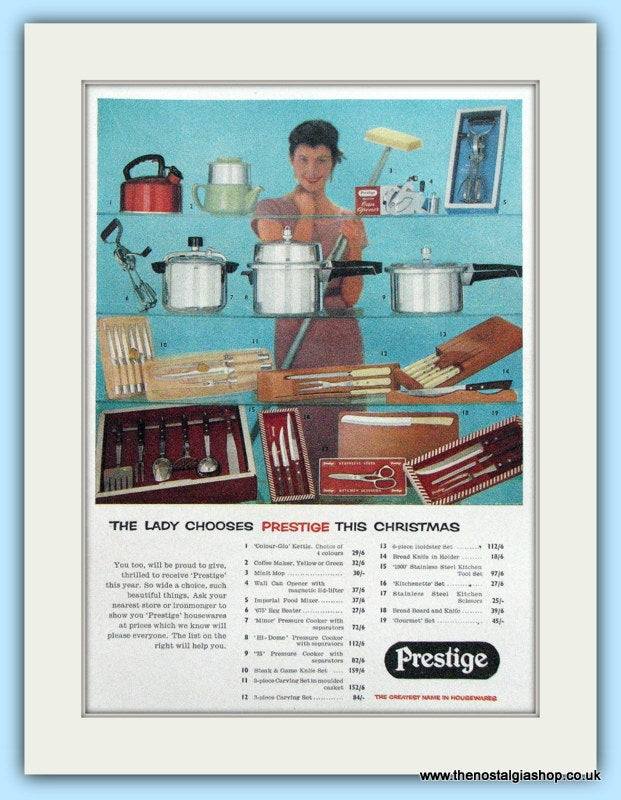 Prestige Housewares Original Advert 1955 (ref AD4776)
