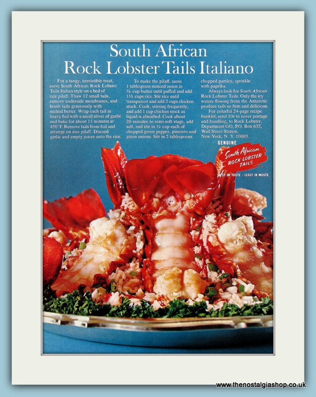 Rock Lobster Tails. Original Advert 1969 (ref AD4372)