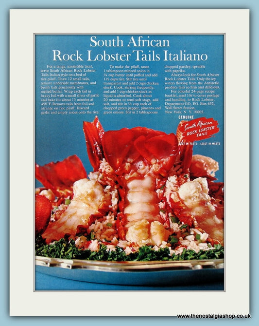 Rock Lobster Tails. Original Advert 1969 (ref AD4372)